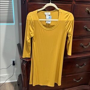 TMG Mustard Yellow Midi Dress